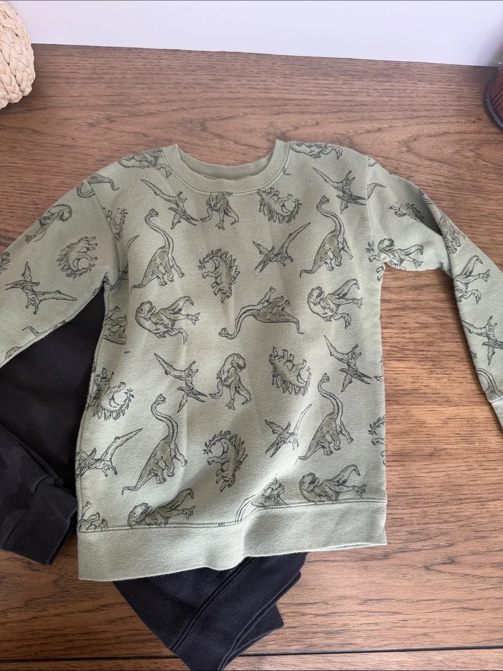 Garanimals Kids Sweatshirt Trio - Black, Dark Charcoal Camo & Olive Dino